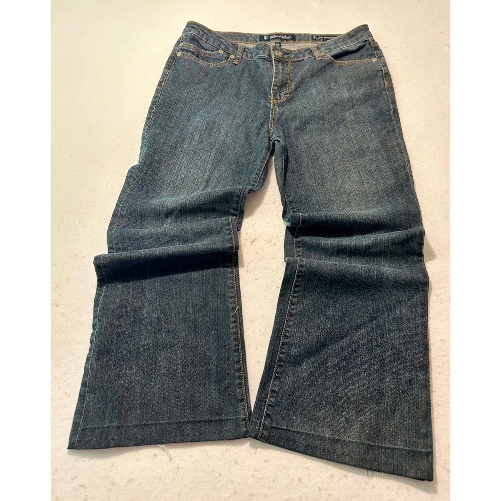 Salt Works NYC Womens Med Rise Bootcut Jeans Dark Wash Size 14 Denim